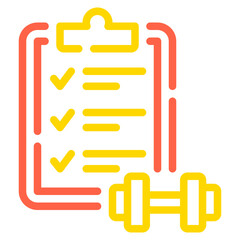 Fototapeta premium Fitness Checklist Icon