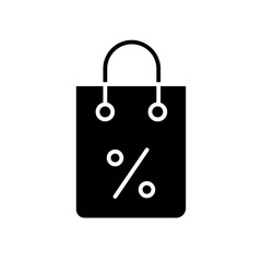 shopping bag glyph icon
