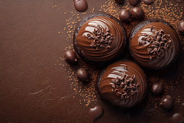 Rich Chocolate Dessert with Chocolate Ganache and Cocoa Sprinkles