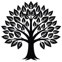 Obraz premium sycamore trees icon set on white background