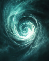 Fototapeta premium Abstract Swirling Vortex Teal and White Energy Background Texture