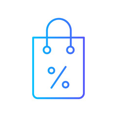 shopping bag gradient icon