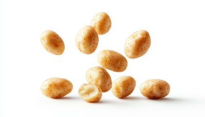 Fototapeta premium Potatoes in mid-air