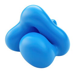 PNG Abstract fluid shape blue art contemporary.