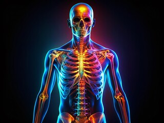 Silhouette X-Ray: Mysterious Human Anatomy Shadow