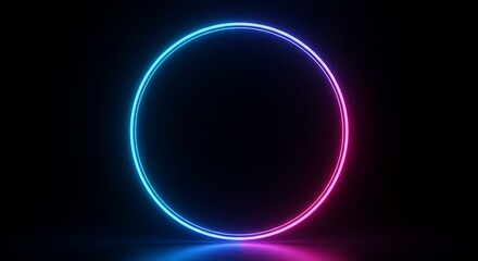 Obraz premium Neon Halo's Embrace AI Generated