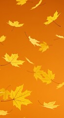 Autumn's Gentle Descent AI Generated