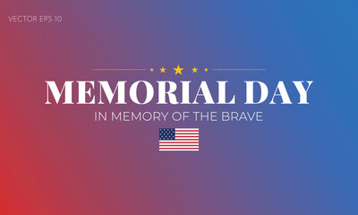 Memorial Day In Memory of the Brave Poster