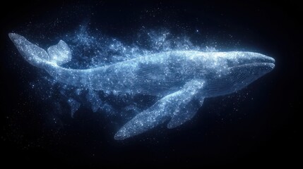 Celestial Whale: A Stardust Symphony in the Deep