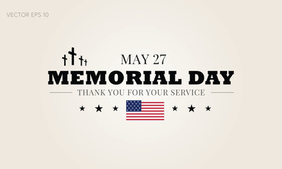 Memorial Day May 27 Thank You Tribute Poster