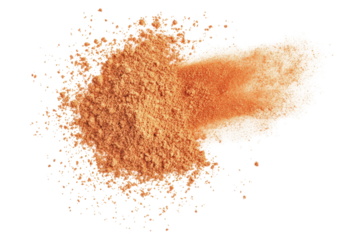 A scattering of warm-toned powder