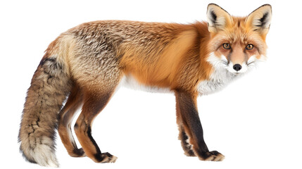 Fototapeta premium Professional High-Quality Image of Isolated White Red Fox in Natural Forest Habitat