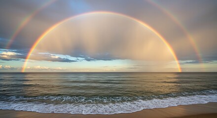 Ocean's Double Embrace AI Generated