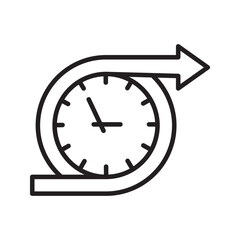 Long term icon on white background