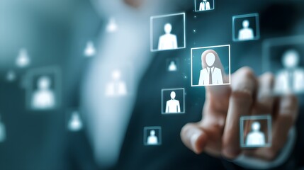 Recruitment and candidate selection process showcasing HR professionals using digital tools to evaluate talent and identify career opportunities, ensuring workforce success and organizational growth.