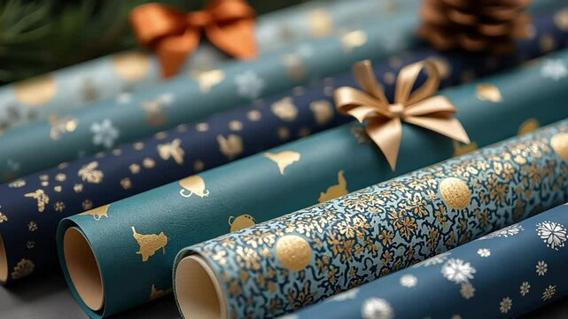 Gift Wrapping Paper Rolls - Festive preparation and creativity