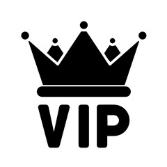 VIP Zone Icon with Crown Symbol, Premium Class Concept, Exclusive Access, Luxury Service, Membership Benefits, High Status Representation, Marketing and Branding Use
