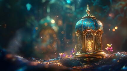 Obraz premium Enchanted Ramadan Lantern Magical Fantasy Scene
