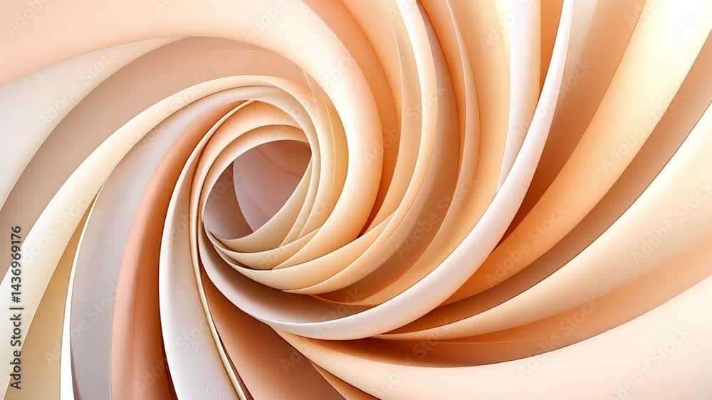 Poster elegant abstract swirl of soft beige and cream colors smooth curves and layers create depth and soph