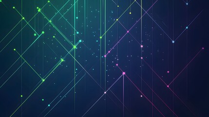 Obraz premium Abstract Network Connections Digital Lines