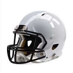 Naklejka premium Football helmet close up isolated on white background