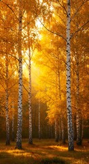 Fototapeta premium Golden Hour Grove AI Generated