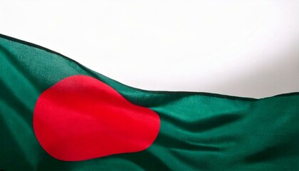 Bangladesh flag on white background. copy space