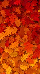Fototapeta premium Crimson Carpet of Autumn AI Generated