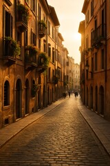 Fototapeta premium Narrow street in the old town