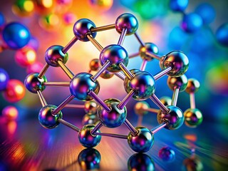 Vibrant Thallium Atom Molecular Structure - Science Background Image