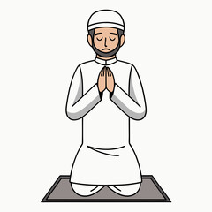 Muslim Praying Vector