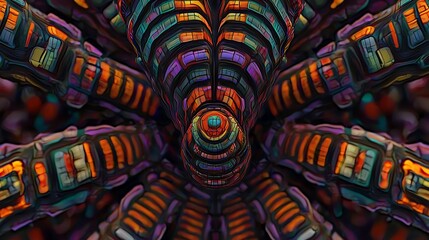 Fototapeta premium Abstract geometric pattern, intricate design