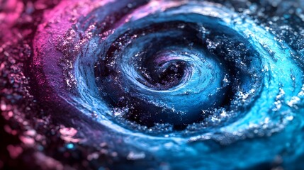 Colorful Vortex of Blue and Purple Swirling in Dynamic Motion