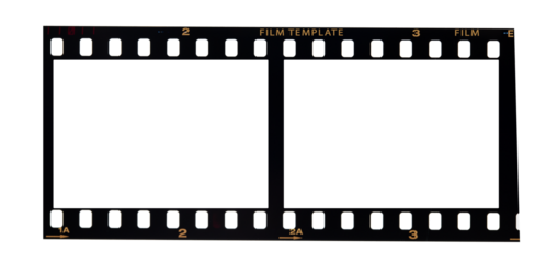 film strip isolated on space background.