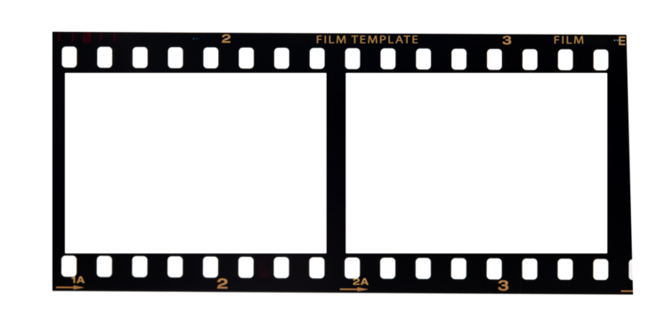 film strip isolated on space background.