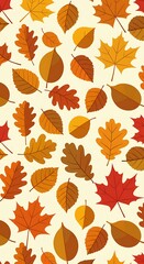 Autumn's Gentle Fall AI Generated