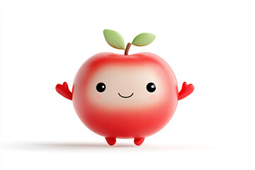 name : happy apple character,