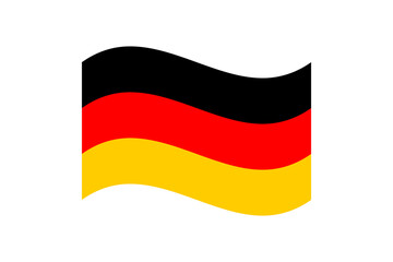 Naklejka premium Flag of Germany. German wavy flag digital vector illustration. Fluttering flag.