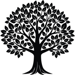 Obraz premium Inden trees icon set on white background