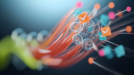 Abstract network of connected elements