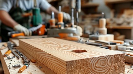 Artisan woodworking crafting a detailed wooden box