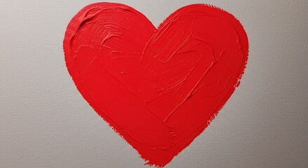 Crimson Strokes of Affection AI Generated