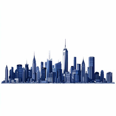 Fototapeta premium Simple city skyline image