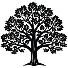 Obraz premium sassafras trees icon set on white background