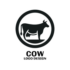 Cow Vector Logo Design
