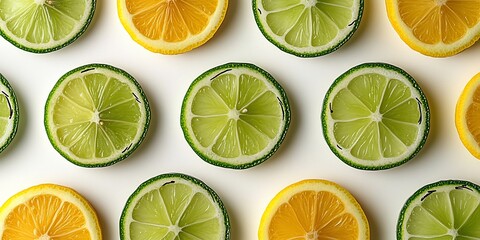 Fototapeta premium Citrus slices a vibrant pattern