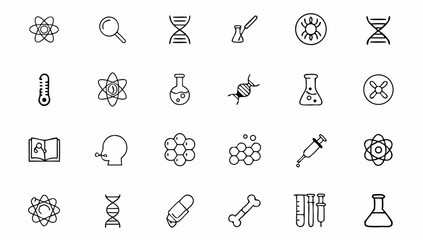 medical lab icons big set  science  dna  molecules.eps