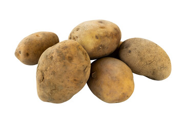 potatoes isolated on white background
