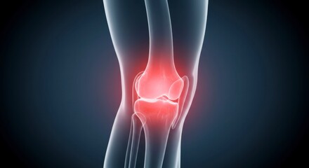 Knee joint pain, highlighted