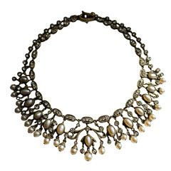 Obraz premium Antique necklace isolated on transparent background 